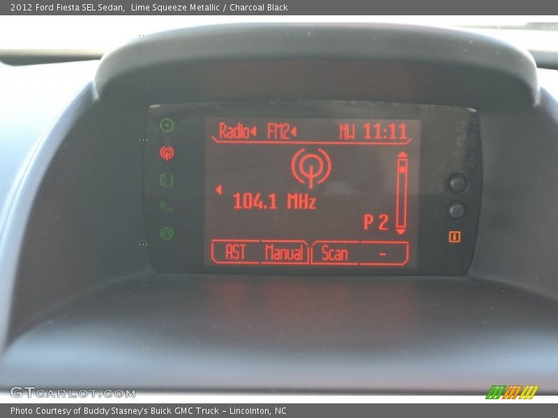 Lime Squeeze Metallic / Charcoal Black 2012 Ford Fiesta SEL Sedan