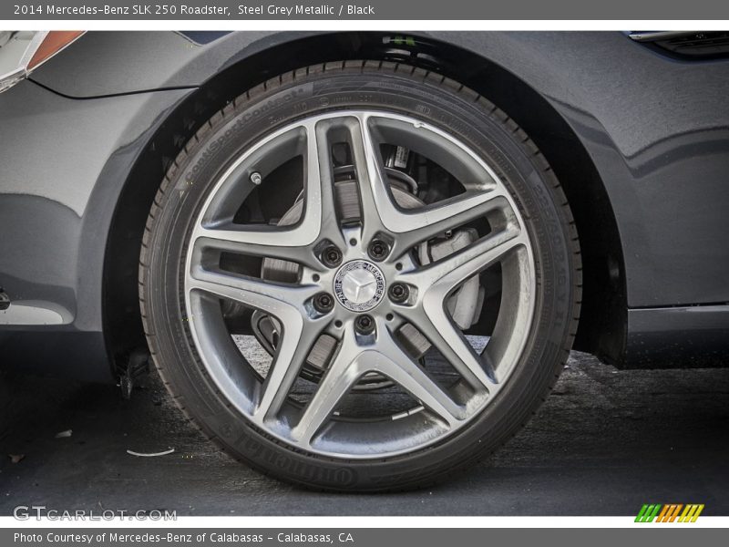 Steel Grey Metallic / Black 2014 Mercedes-Benz SLK 250 Roadster
