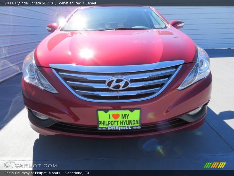 Venetian Red / Camel 2014 Hyundai Sonata SE 2.0T