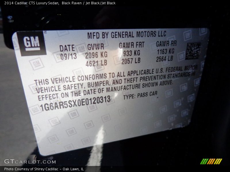 Black Raven / Jet Black/Jet Black 2014 Cadillac CTS Luxury Sedan