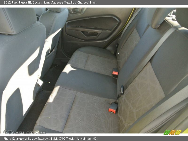Lime Squeeze Metallic / Charcoal Black 2012 Ford Fiesta SEL Sedan