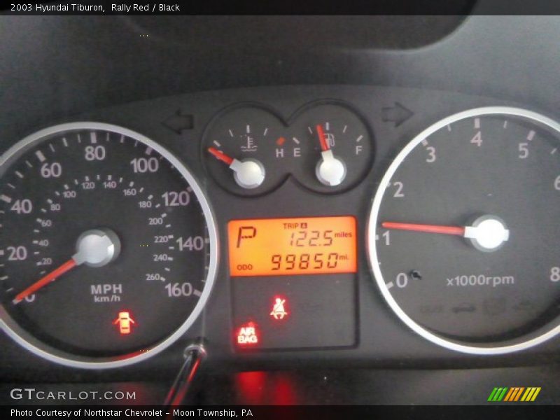 Rally Red / Black 2003 Hyundai Tiburon