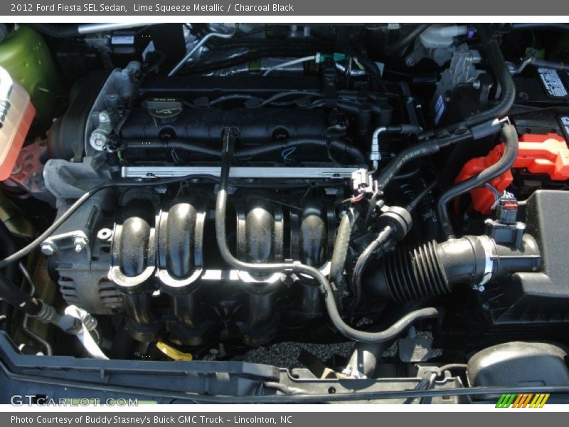 Lime Squeeze Metallic / Charcoal Black 2012 Ford Fiesta SEL Sedan