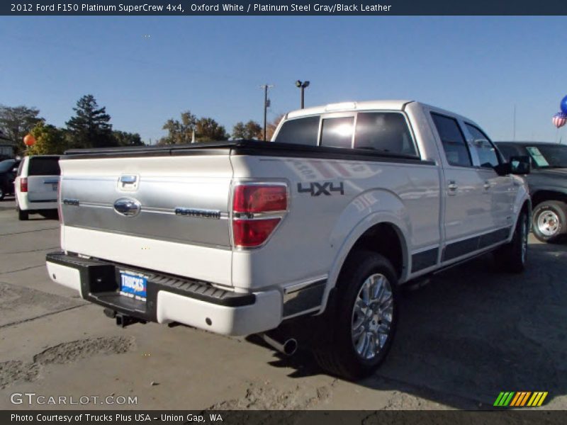 Oxford White / Platinum Steel Gray/Black Leather 2012 Ford F150 Platinum SuperCrew 4x4