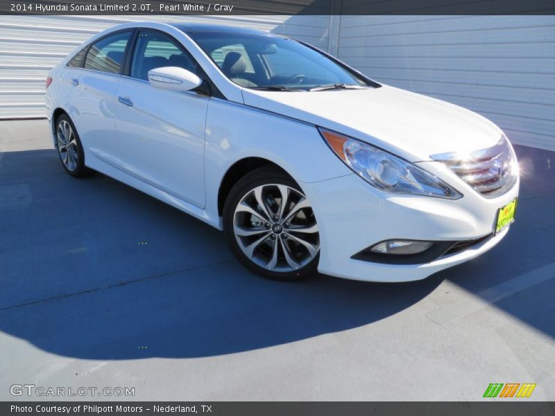 Pearl White / Gray 2014 Hyundai Sonata Limited 2.0T