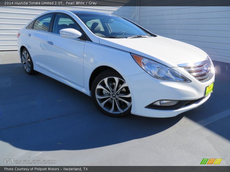 Pearl White / Gray 2014 Hyundai Sonata Limited 2.0T