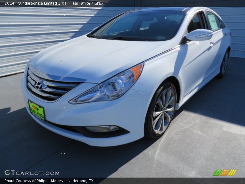Pearl White / Gray 2014 Hyundai Sonata Limited 2.0T