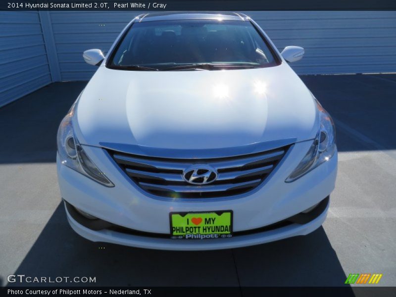 Pearl White / Gray 2014 Hyundai Sonata Limited 2.0T