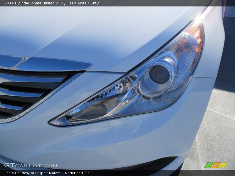 Pearl White / Gray 2014 Hyundai Sonata Limited 2.0T