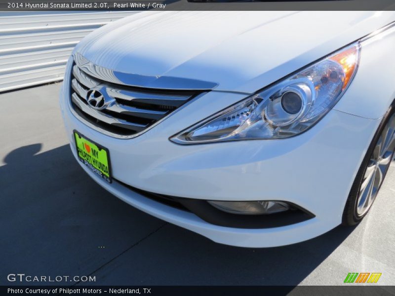 Pearl White / Gray 2014 Hyundai Sonata Limited 2.0T
