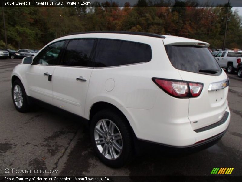 White / Ebony 2014 Chevrolet Traverse LT AWD