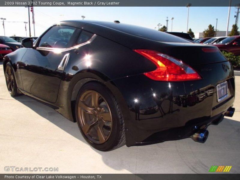Magnetic Black / Gray Leather 2009 Nissan 370Z Touring Coupe