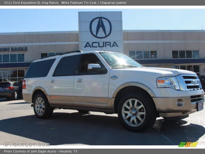 White Platinum Tri-Coat / Chaparral Leather 2011 Ford Expedition EL King Ranch