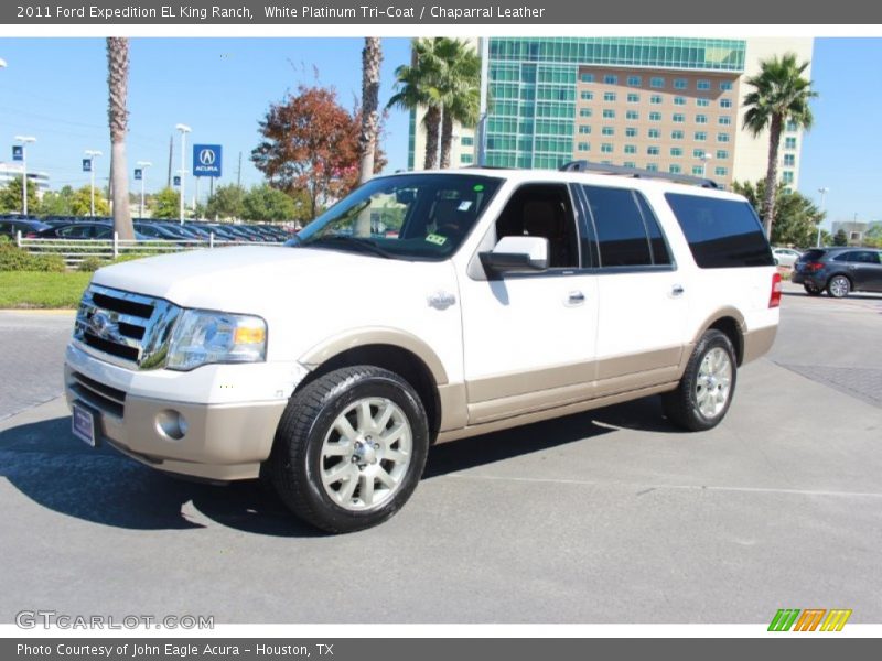 White Platinum Tri-Coat / Chaparral Leather 2011 Ford Expedition EL King Ranch
