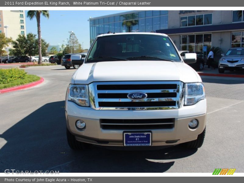 White Platinum Tri-Coat / Chaparral Leather 2011 Ford Expedition EL King Ranch