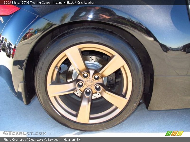 Magnetic Black / Gray Leather 2009 Nissan 370Z Touring Coupe