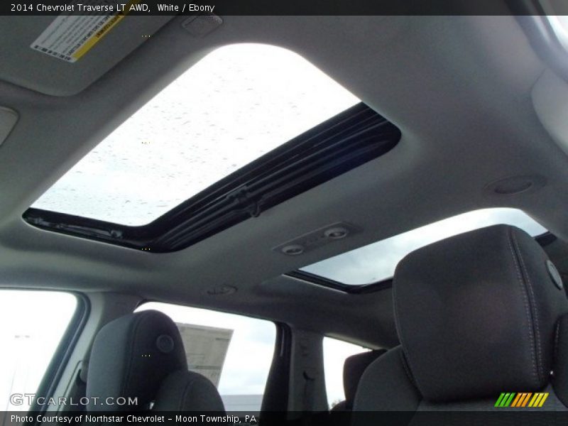 White / Ebony 2014 Chevrolet Traverse LT AWD