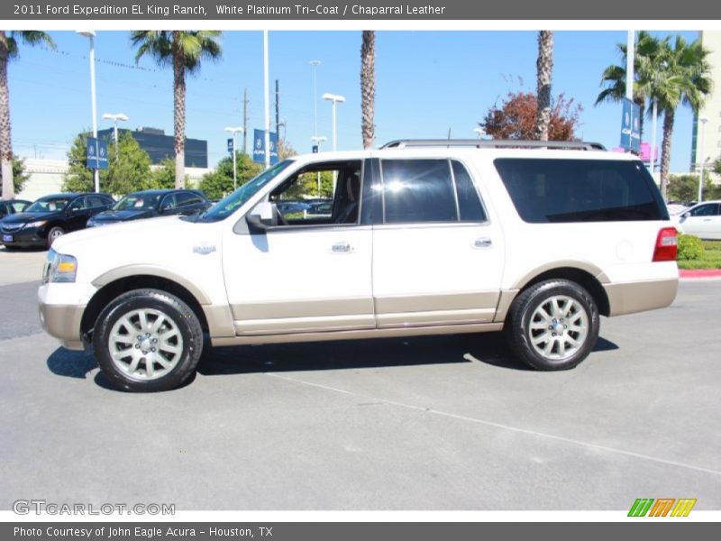 White Platinum Tri-Coat / Chaparral Leather 2011 Ford Expedition EL King Ranch