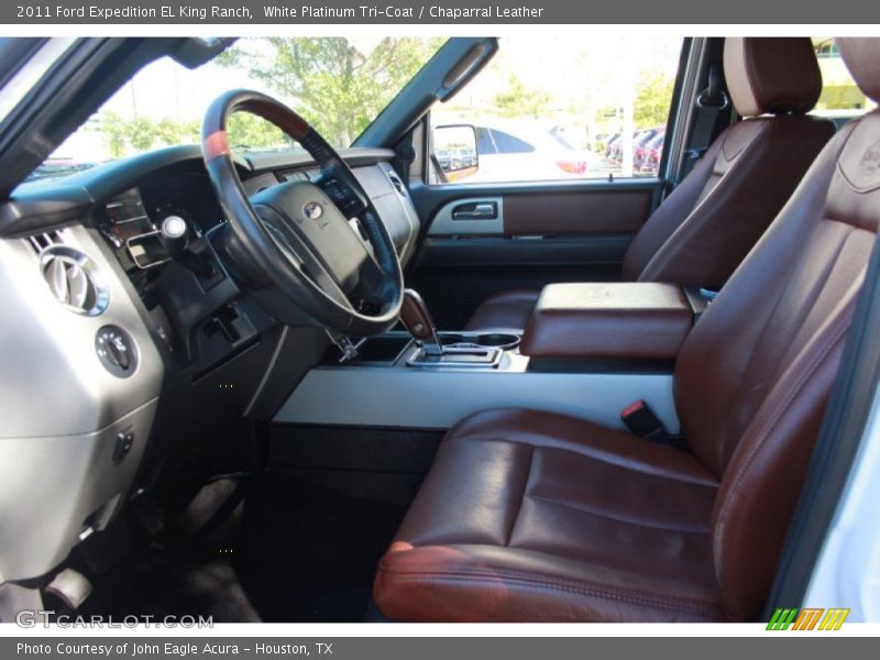 White Platinum Tri-Coat / Chaparral Leather 2011 Ford Expedition EL King Ranch