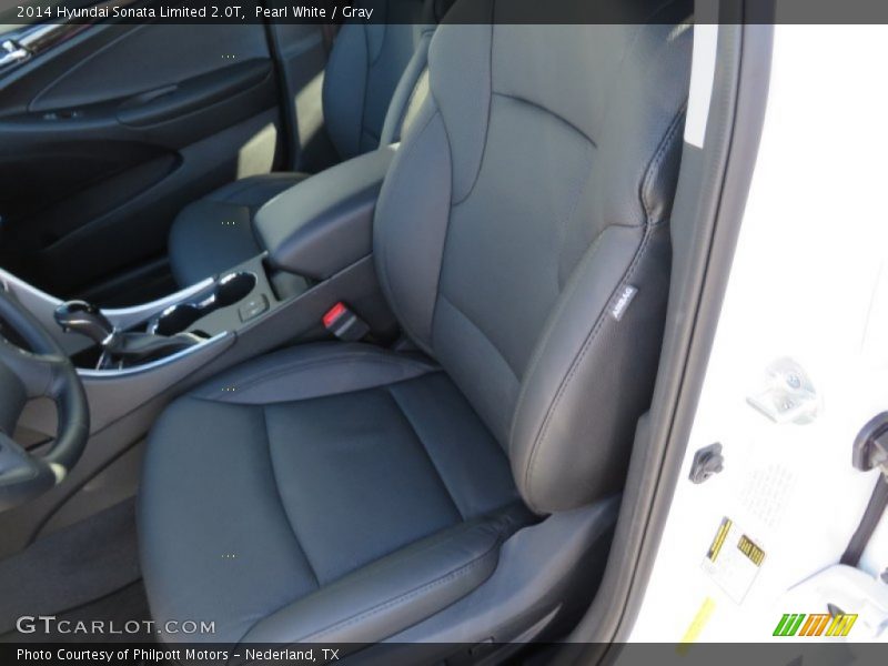Pearl White / Gray 2014 Hyundai Sonata Limited 2.0T