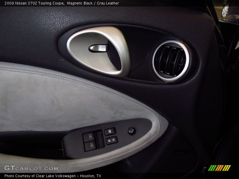 Magnetic Black / Gray Leather 2009 Nissan 370Z Touring Coupe