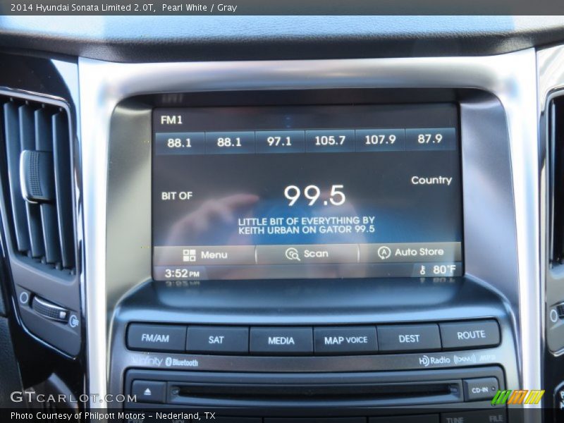 Pearl White / Gray 2014 Hyundai Sonata Limited 2.0T