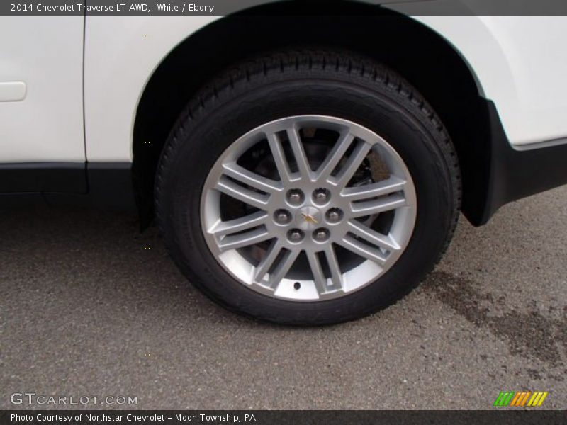 White / Ebony 2014 Chevrolet Traverse LT AWD