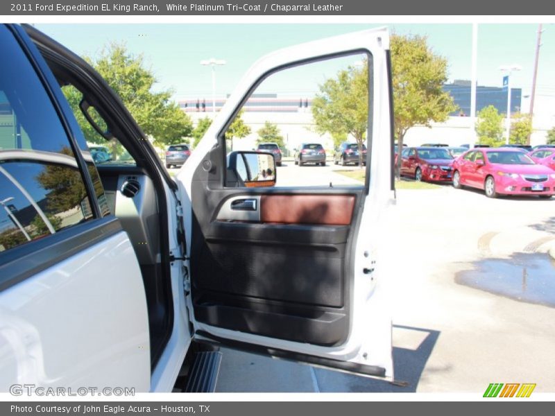 White Platinum Tri-Coat / Chaparral Leather 2011 Ford Expedition EL King Ranch