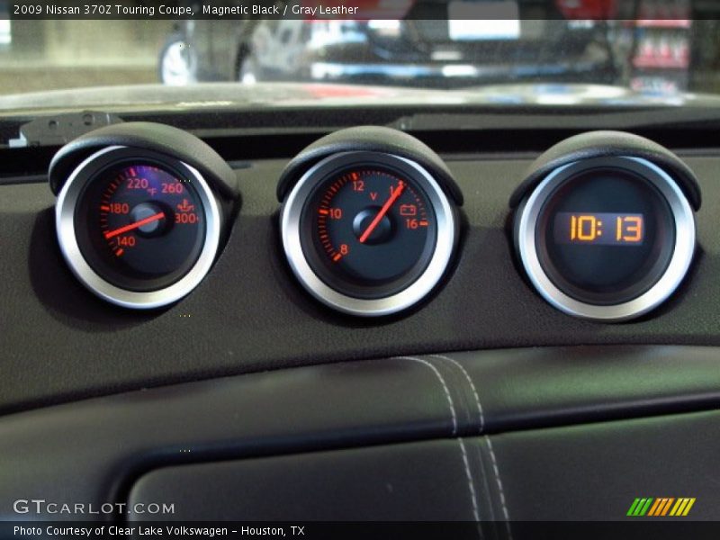 Magnetic Black / Gray Leather 2009 Nissan 370Z Touring Coupe