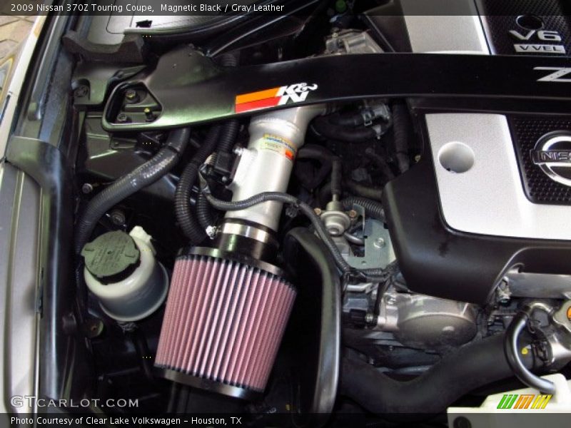 Magnetic Black / Gray Leather 2009 Nissan 370Z Touring Coupe
