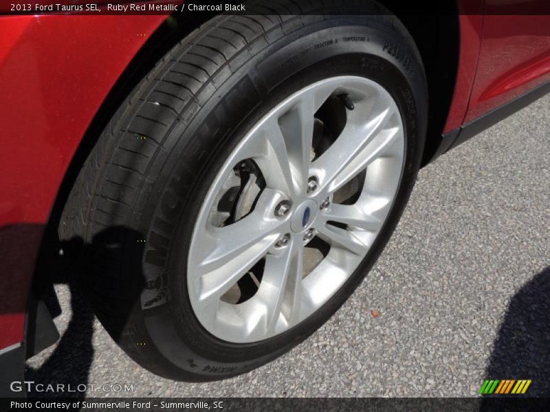 Ruby Red Metallic / Charcoal Black 2013 Ford Taurus SEL