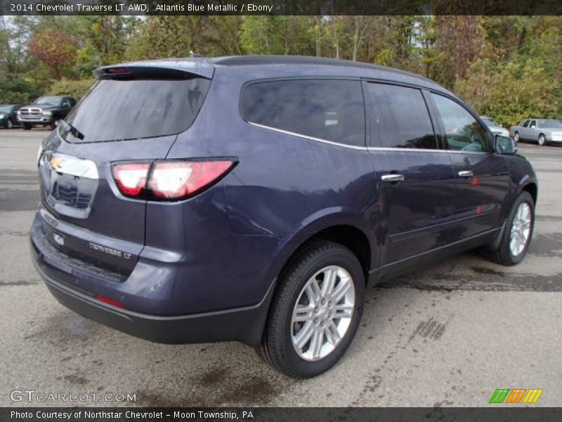 Atlantis Blue Metallic / Ebony 2014 Chevrolet Traverse LT AWD