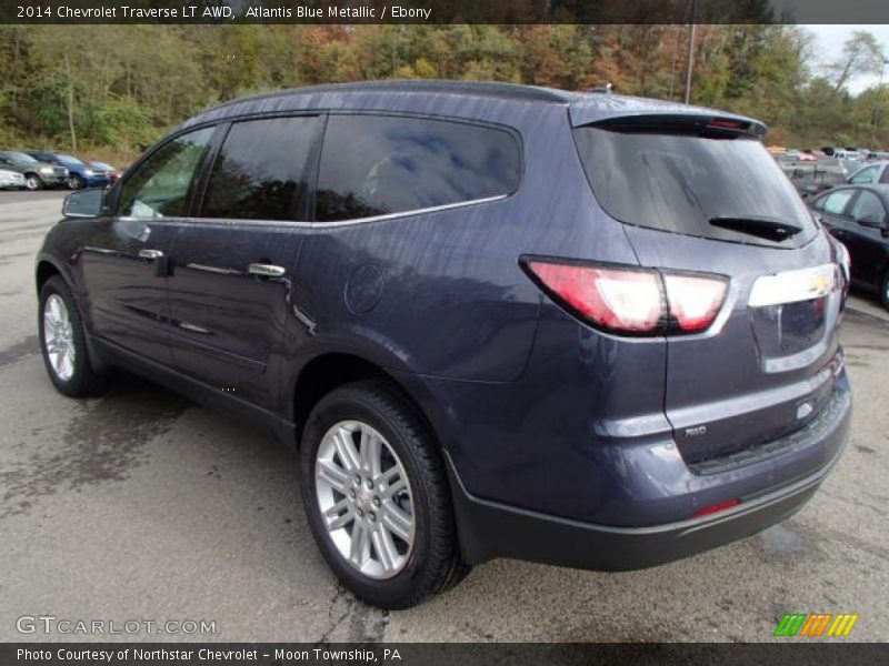 Atlantis Blue Metallic / Ebony 2014 Chevrolet Traverse LT AWD