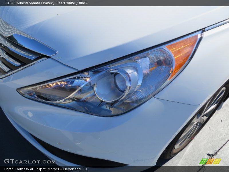 Pearl White / Black 2014 Hyundai Sonata Limited