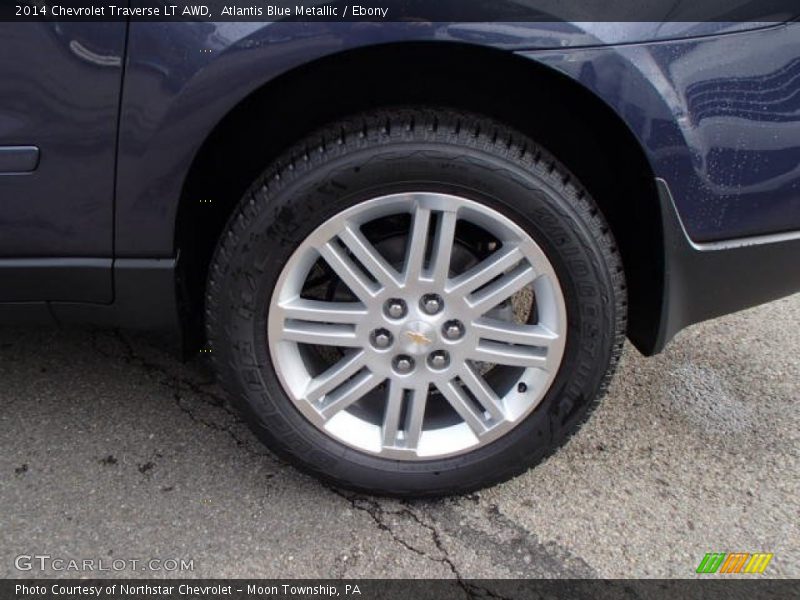 Atlantis Blue Metallic / Ebony 2014 Chevrolet Traverse LT AWD