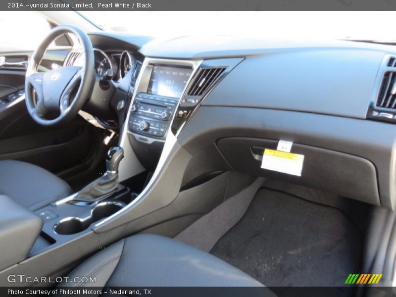 Pearl White / Black 2014 Hyundai Sonata Limited