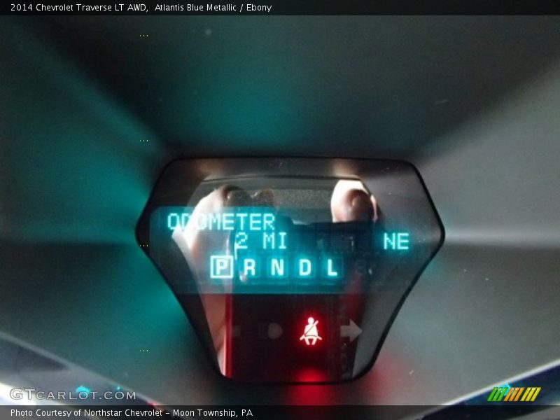 Atlantis Blue Metallic / Ebony 2014 Chevrolet Traverse LT AWD