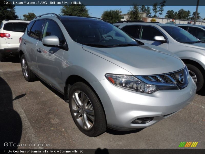 Brilliant Silver / Black 2011 Nissan Murano LE AWD