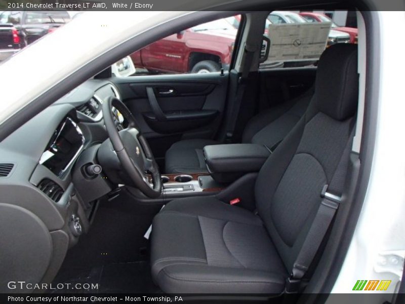 White / Ebony 2014 Chevrolet Traverse LT AWD
