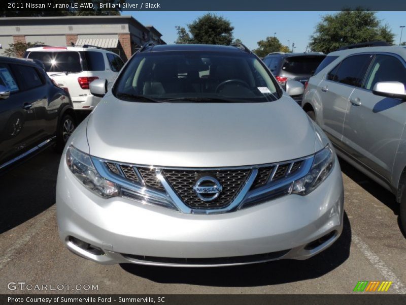 Brilliant Silver / Black 2011 Nissan Murano LE AWD