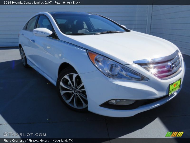 Pearl White / Black 2014 Hyundai Sonata Limited 2.0T