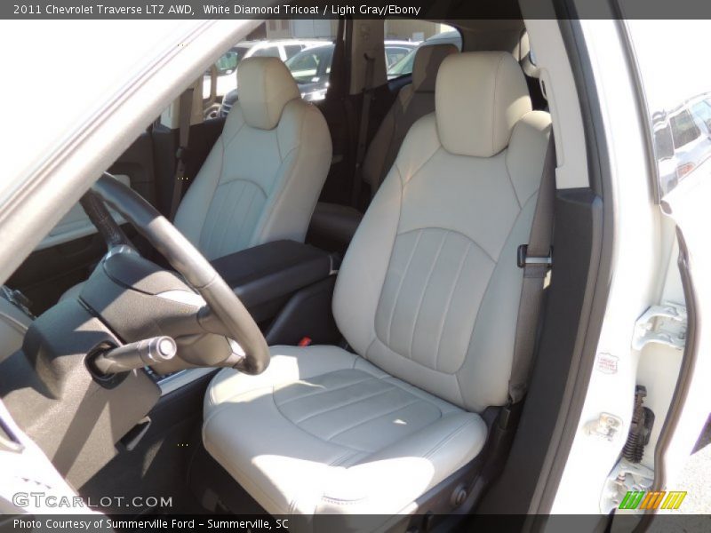 White Diamond Tricoat / Light Gray/Ebony 2011 Chevrolet Traverse LTZ AWD