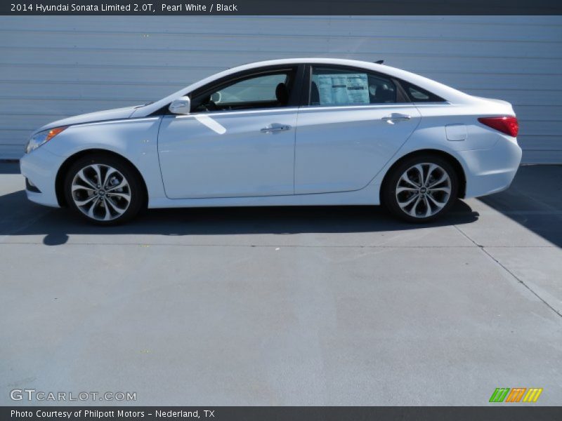 Pearl White / Black 2014 Hyundai Sonata Limited 2.0T