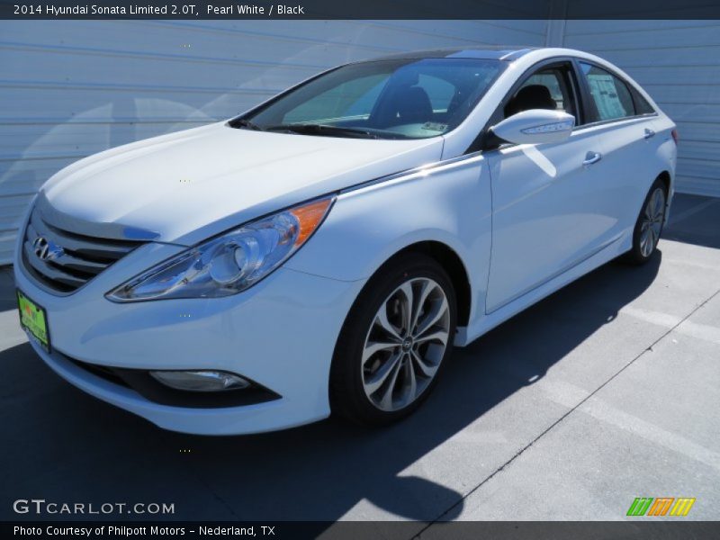 Pearl White / Black 2014 Hyundai Sonata Limited 2.0T