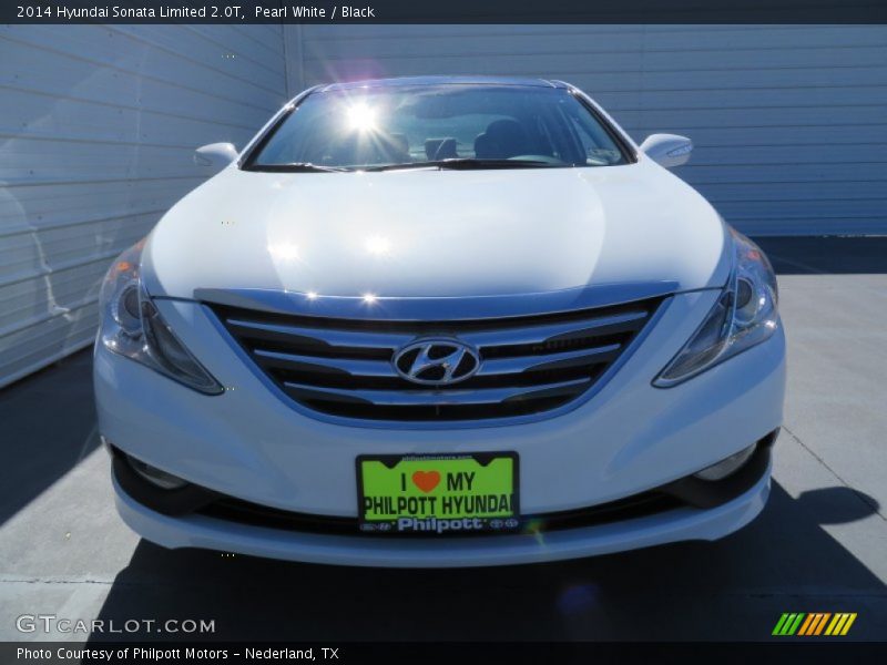 Pearl White / Black 2014 Hyundai Sonata Limited 2.0T