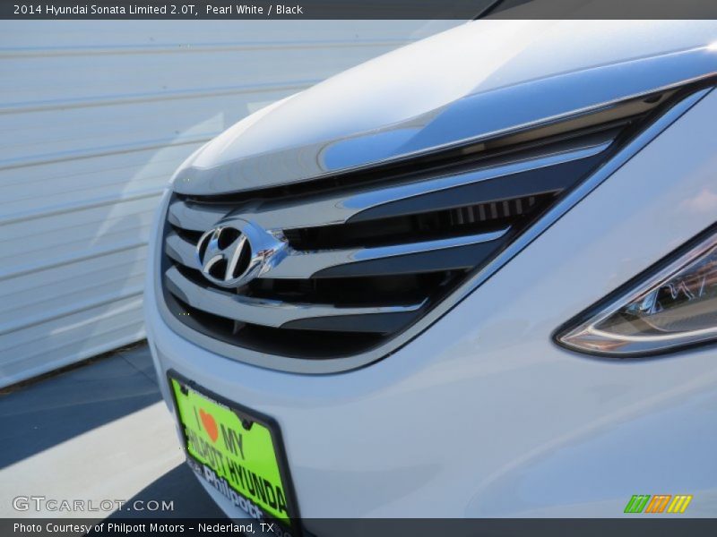 Pearl White / Black 2014 Hyundai Sonata Limited 2.0T