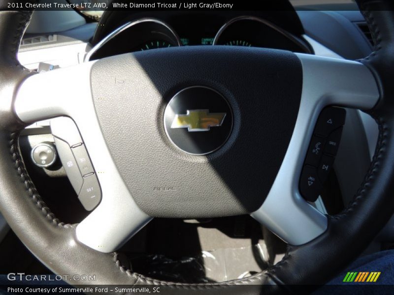 White Diamond Tricoat / Light Gray/Ebony 2011 Chevrolet Traverse LTZ AWD