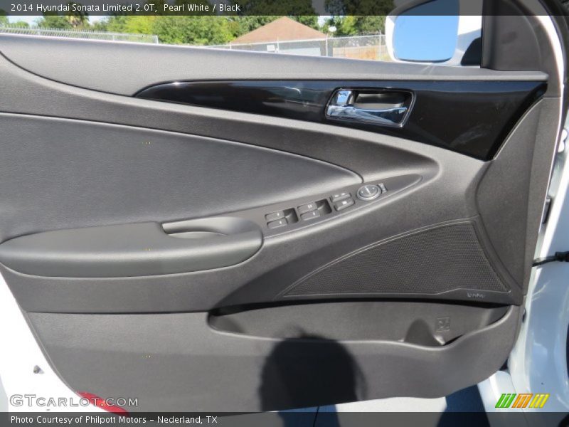 Pearl White / Black 2014 Hyundai Sonata Limited 2.0T