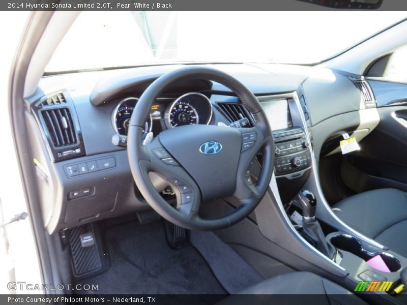 Pearl White / Black 2014 Hyundai Sonata Limited 2.0T