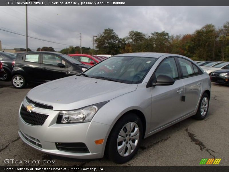 Silver Ice Metallic / Jet Black/Medium Titanium 2014 Chevrolet Cruze LS